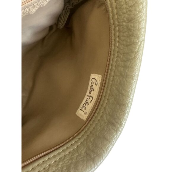 CARLOS FALCHI Vintage Taupe Leather The Buffalo Shoulder Bag - Picture 9 of 10